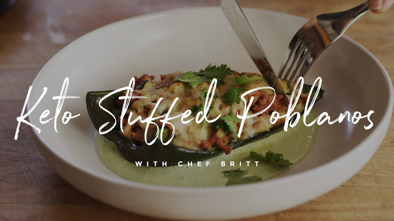 Keto Stuffed Poblano Peppers | Keto-Friendly Recipe