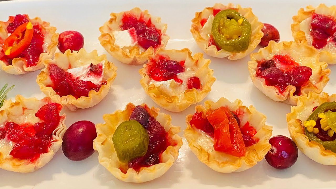 Spicy Cranberry Brie Bites ~ Holiday Appetizer