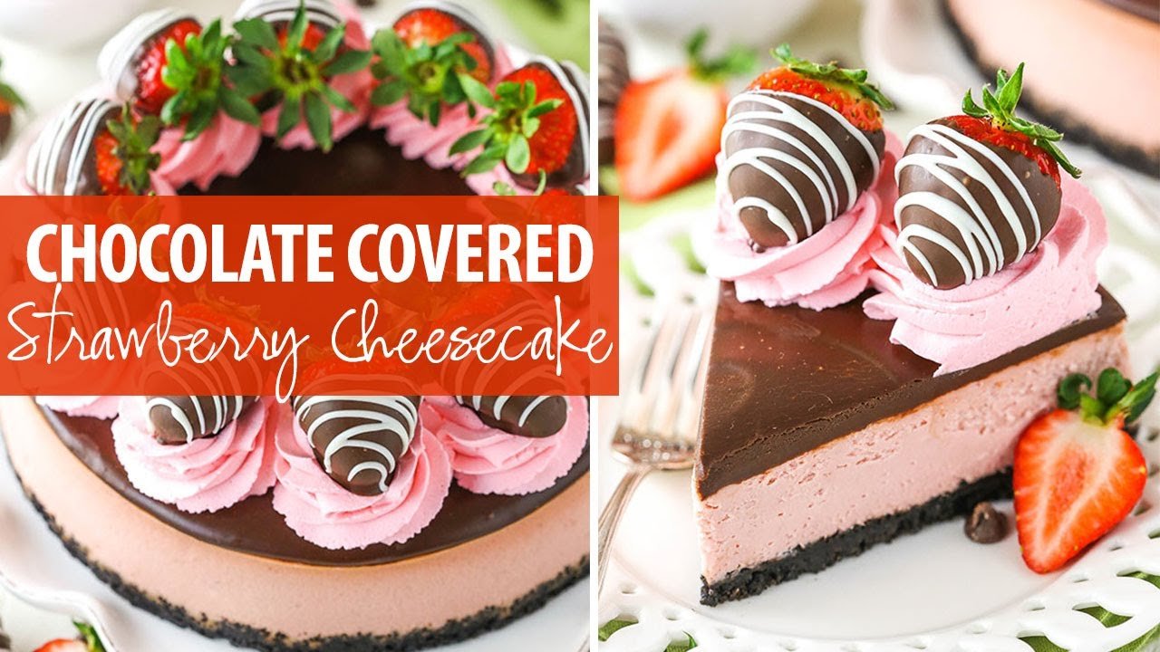 Irresistible Chocolate Covered Strawberry Cheesecake